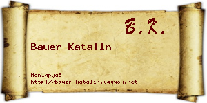 Bauer Katalin névjegykártya